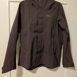 REI Plum Hooded Rain Jacket